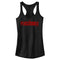 Junior's Peacemaker Red Distressed Logo Racerback Tank Top