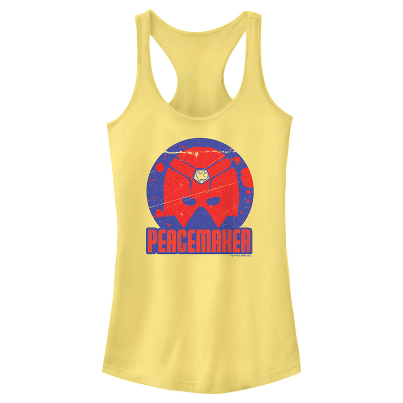 Junior's Peacemaker Helmet Logo Racerback Tank Top