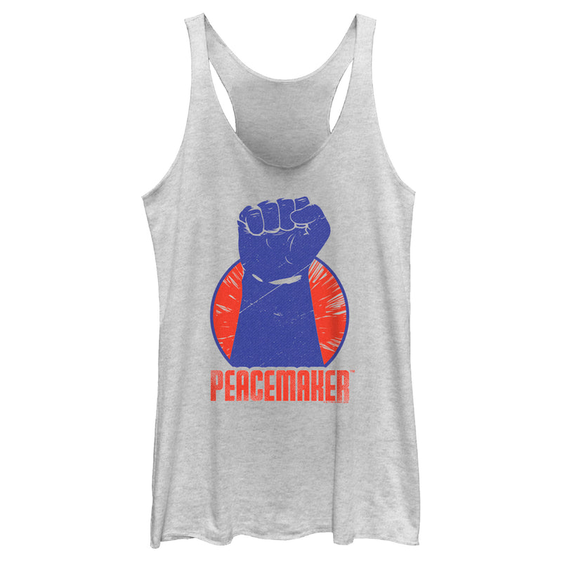 Women's Peacemaker Red Fist Circle Racerback Tank Top