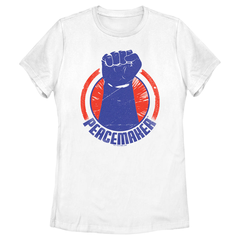 Women's Peacemaker Blue Fist Circle T-Shirt