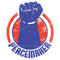 Women's Peacemaker Blue Fist Circle T-Shirt