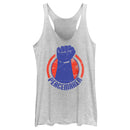 Women's Peacemaker Blue Fist Circle Racerback Tank Top