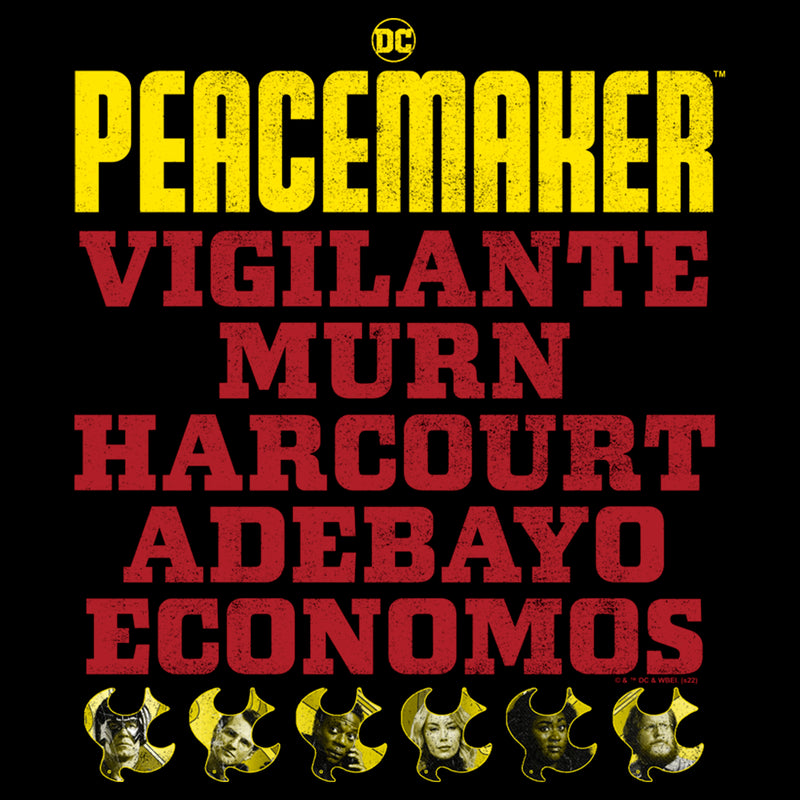 Junior's Peacemaker Character Names T-Shirt