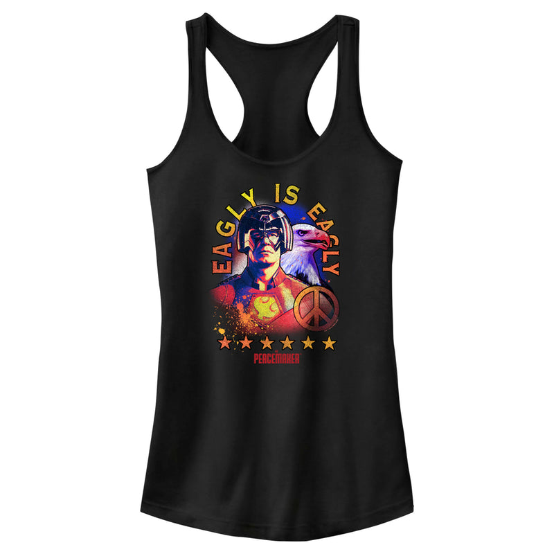 Junior's Peacemaker Eagly is Bestie Racerback Tank Top