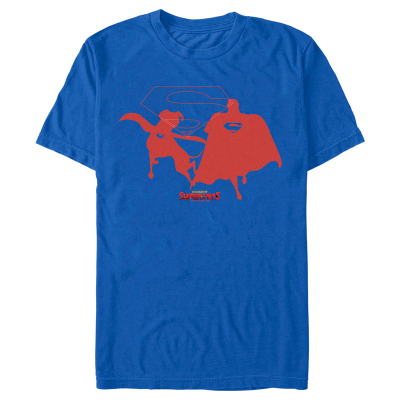 Men's DC League of Super-Pets Superman and Krypto Silhouettes T-Shirt