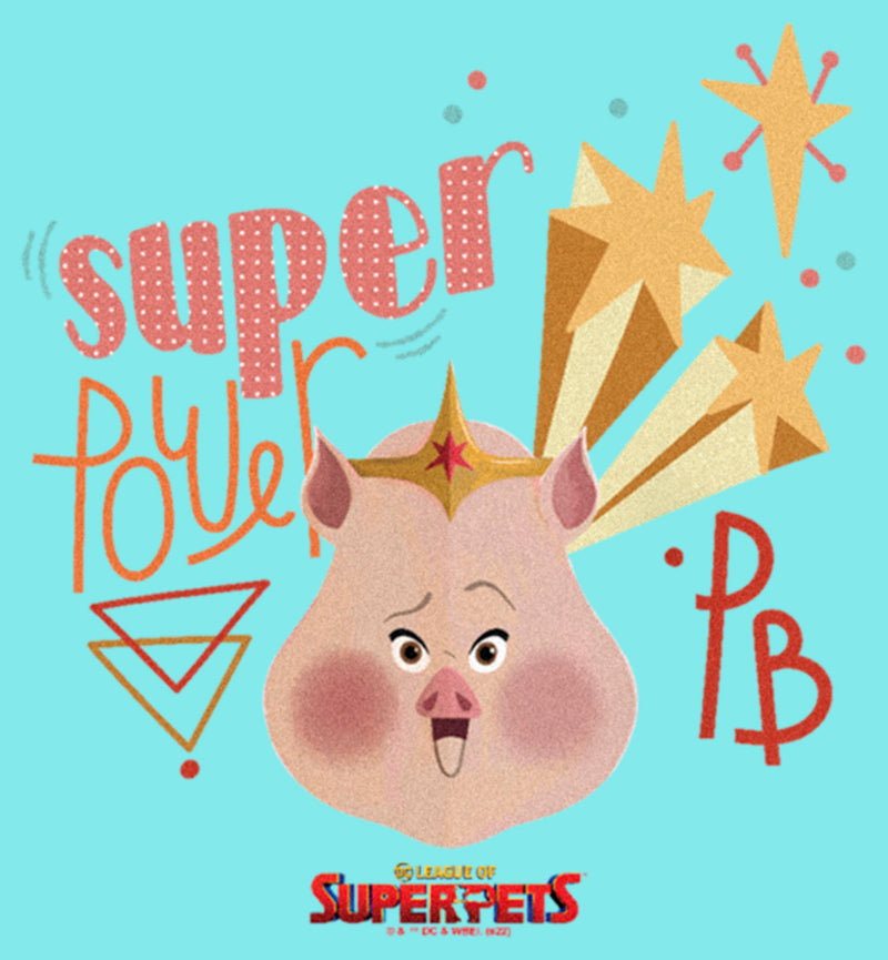 Junior's DC League of Super-Pets Super Power PB Pig Racerback Tank Top