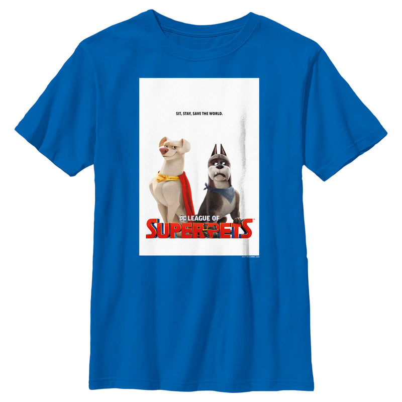 Boy's DC League of Super-Pets Krypto and Ace Poster T-Shirt