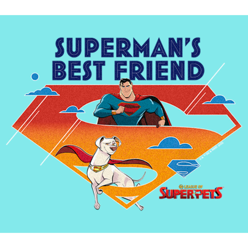 Junior's DC League of Super-Pets Superman's Best Friend Logo Racerback Tank Top