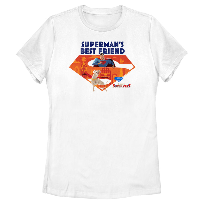 Women's DC League of Super-Pets Superman's Best Friend Krypto Logo T-Shirt