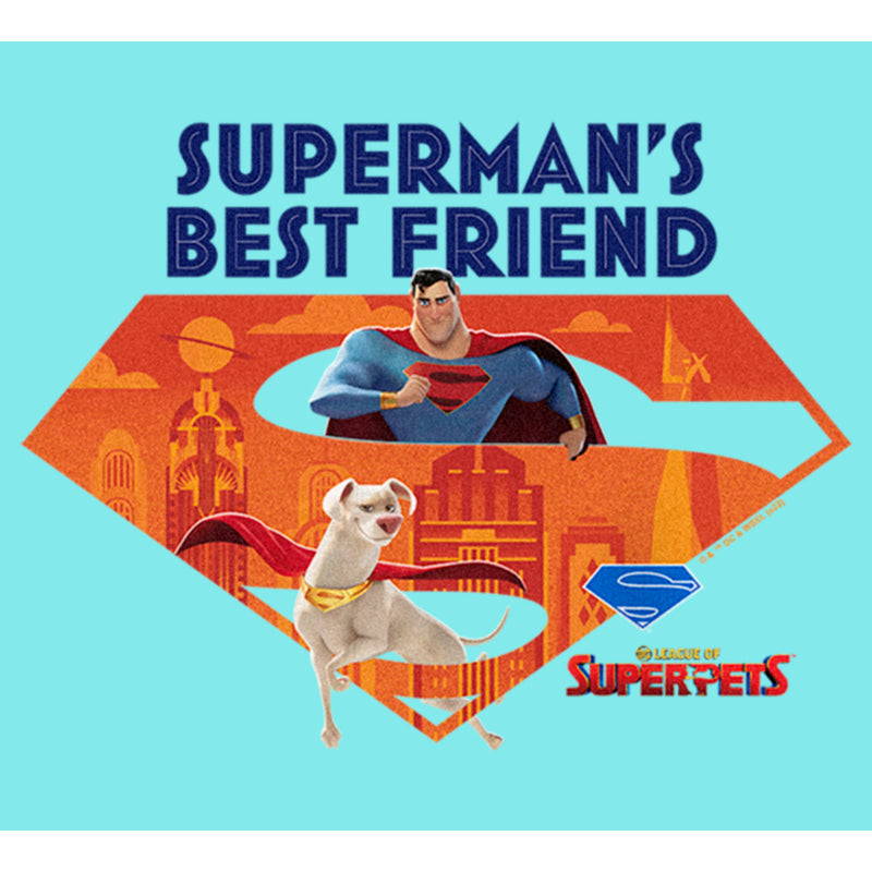 Junior's DC League of Super-Pets Superman's Best Friend Krypto Logo Racerback Tank Top