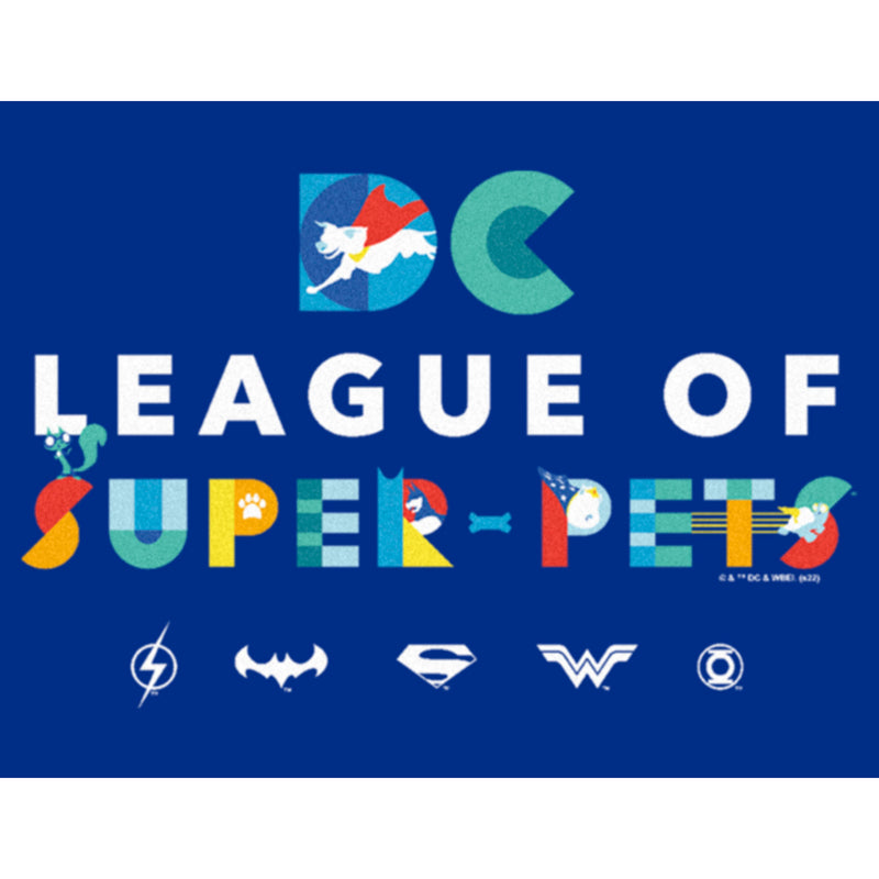 Junior's DC League of Super-Pets Colorful Title T-Shirt