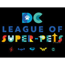 Boy's DC League of Super-Pets Colorful Hero Logos Pull Over Hoodie