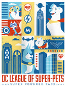 Girl's DC League of Super-Pets City Character Panels T-Shirt
