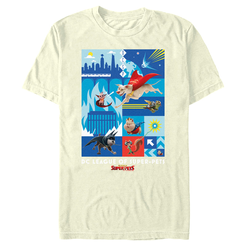 Men's DC League of Super-Pets Battle Ready Poster T-Shirt