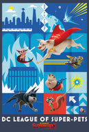 Boy's DC League of Super-Pets Battle Ready Poster T-Shirt