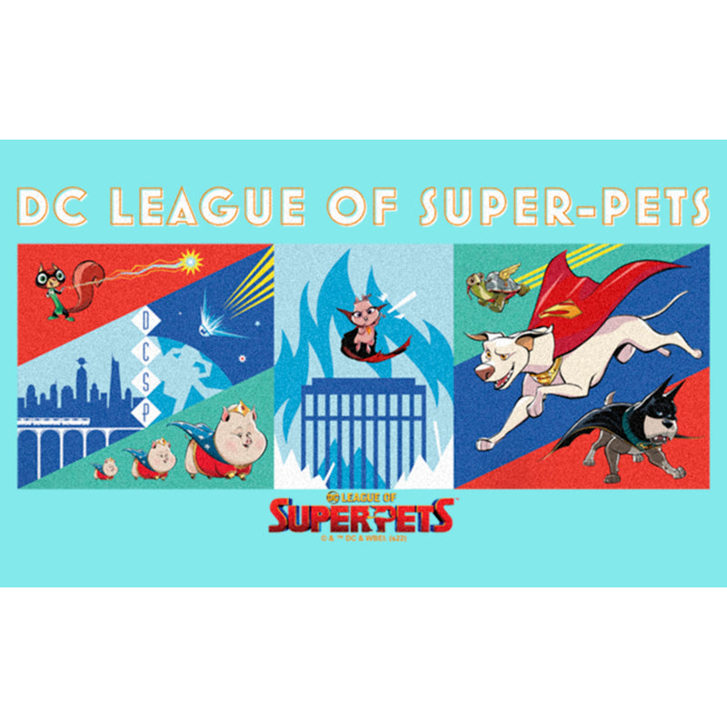 Junior's DC League of Super-Pets Super Pack Panels Racerback Tank Top