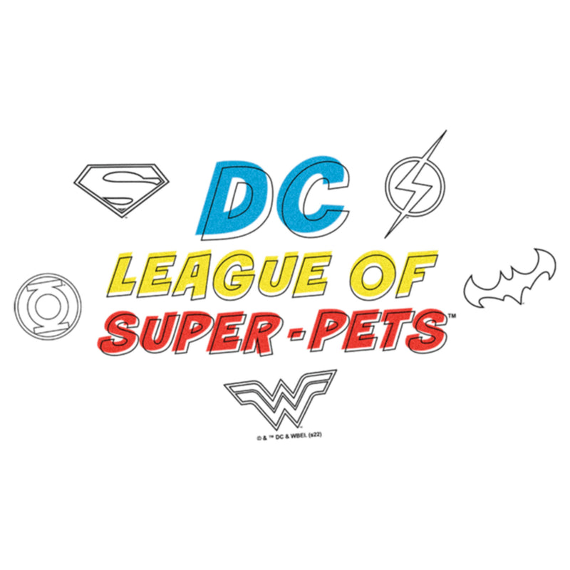 Women's DC League of Super-Pets Logo Doodle T-Shirt