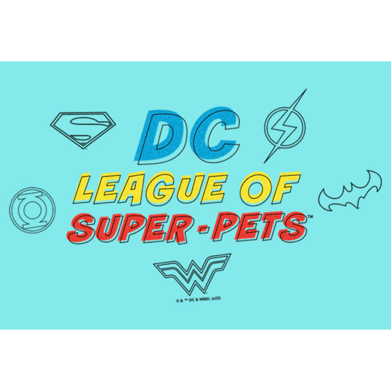 Junior's DC League of Super-Pets Logo Doodle Racerback Tank Top