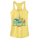 Junior's DC League of Super-Pets Metropolis Skyline Outline Racerback Tank Top