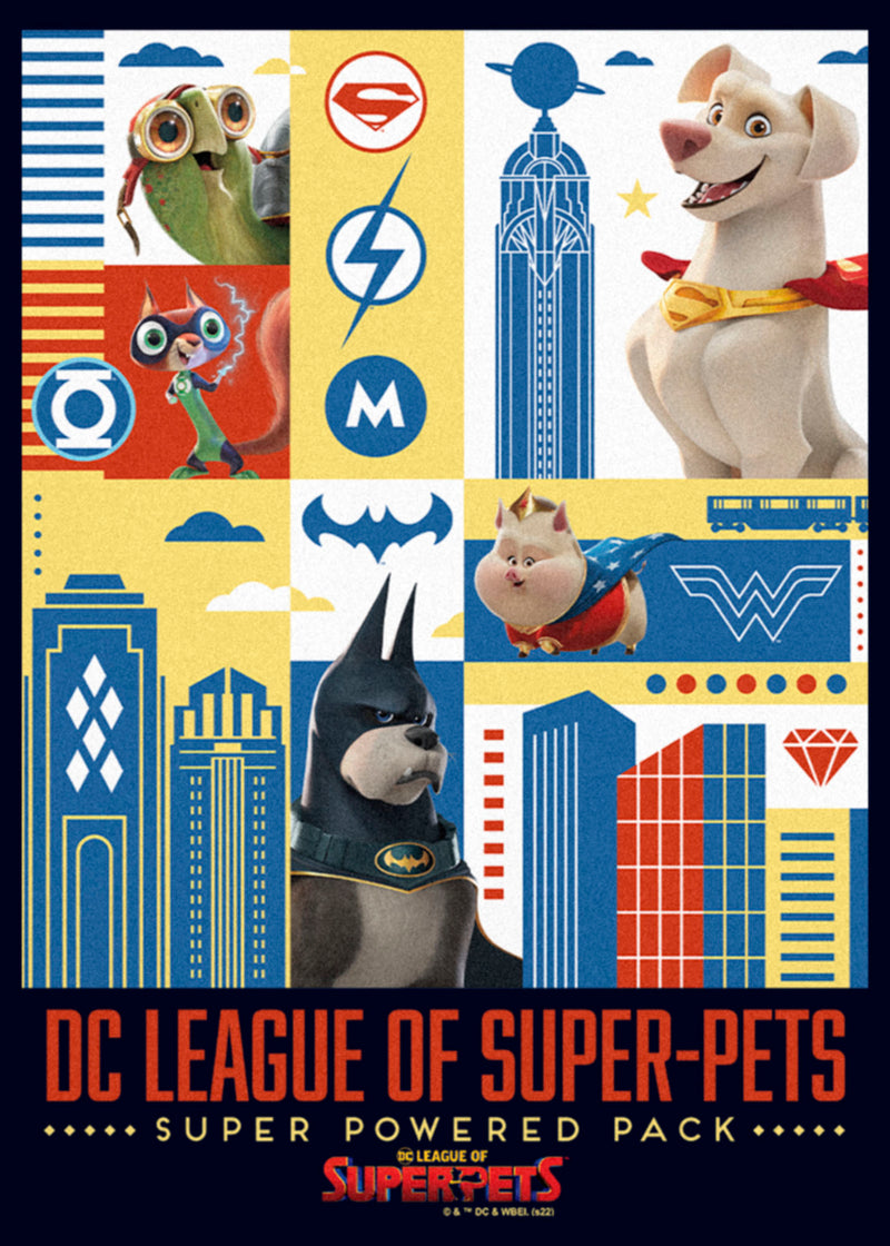 Junior's DC League of Super-Pets Super Powered Pack Panels T-Shirt