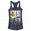 Junior's DC League of Super-Pets Super Powered Pack Panels Racerback Tank Top