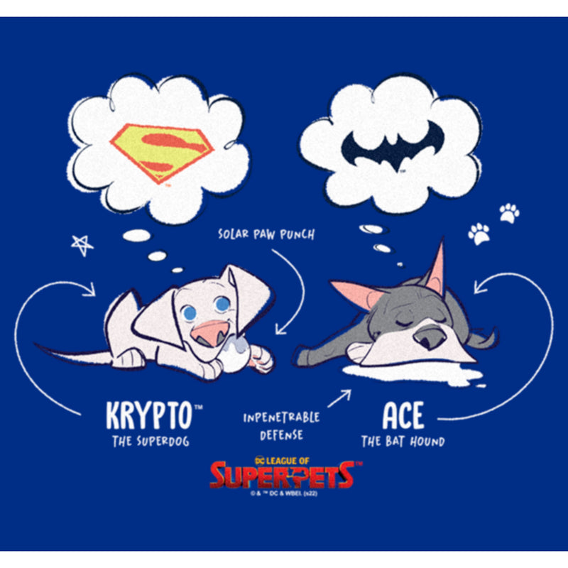 Junior's DC League of Super-Pets Cartoon Krypto and Ace Dreams T-Shirt