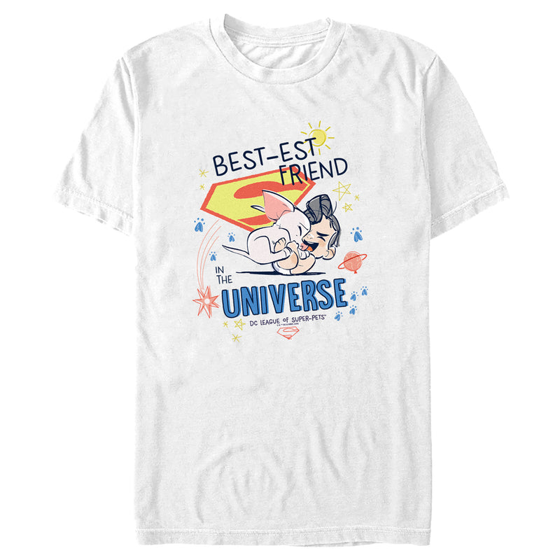 Men's DC League of Super-Pets Cartoon Best-est Friend in the Universe T-Shirt