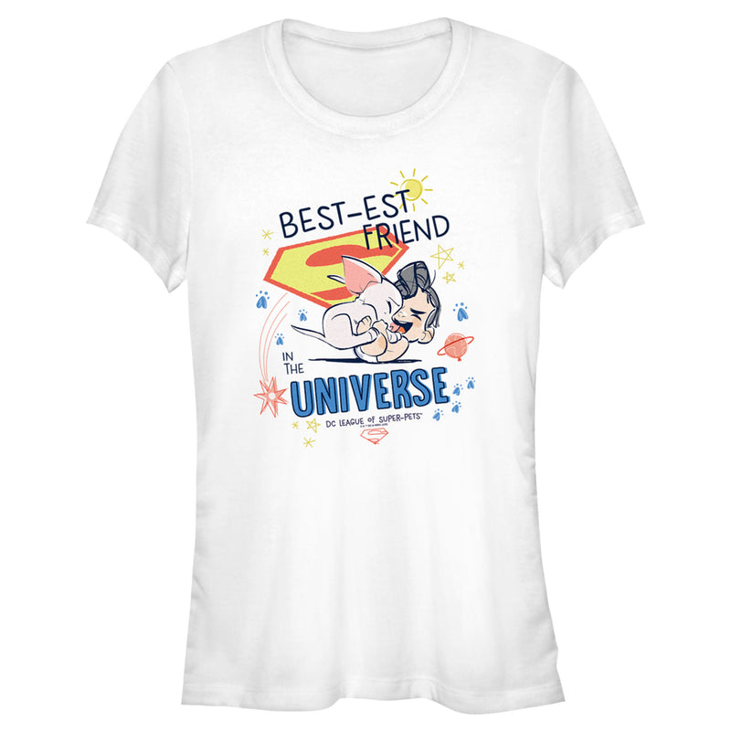 Junior's DC League of Super-Pets Cartoon Best-est Friend in the Universe T-Shirt