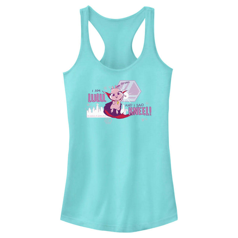 Junior's DC League of Super-Pets I Am Lulu and I Said Kneel Racerback Tank Top