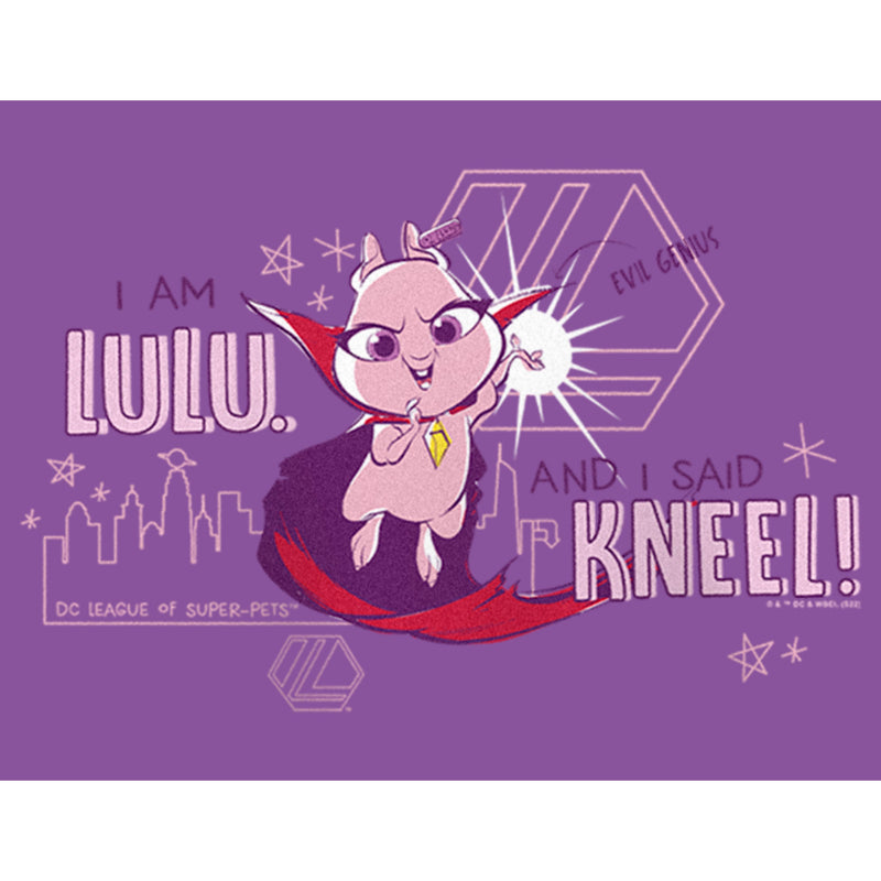 Girl's DC League of Super-Pets I am Lulu and I Said Kneel Cartoon T-Shirt