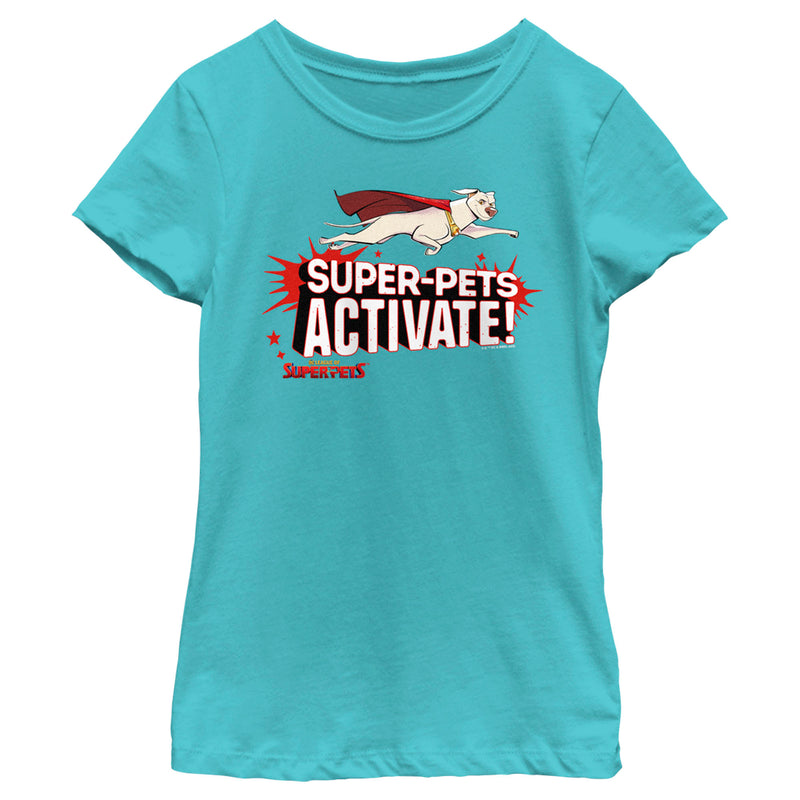 Girl's DC League of Super-Pets Krypto Super-Pets Activate T-Shirt