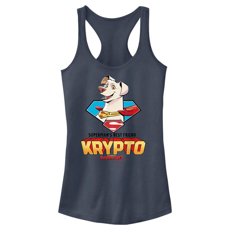 Junior's DC League of Super-Pets Krypto Superman's Best Friend Racerback Tank Top