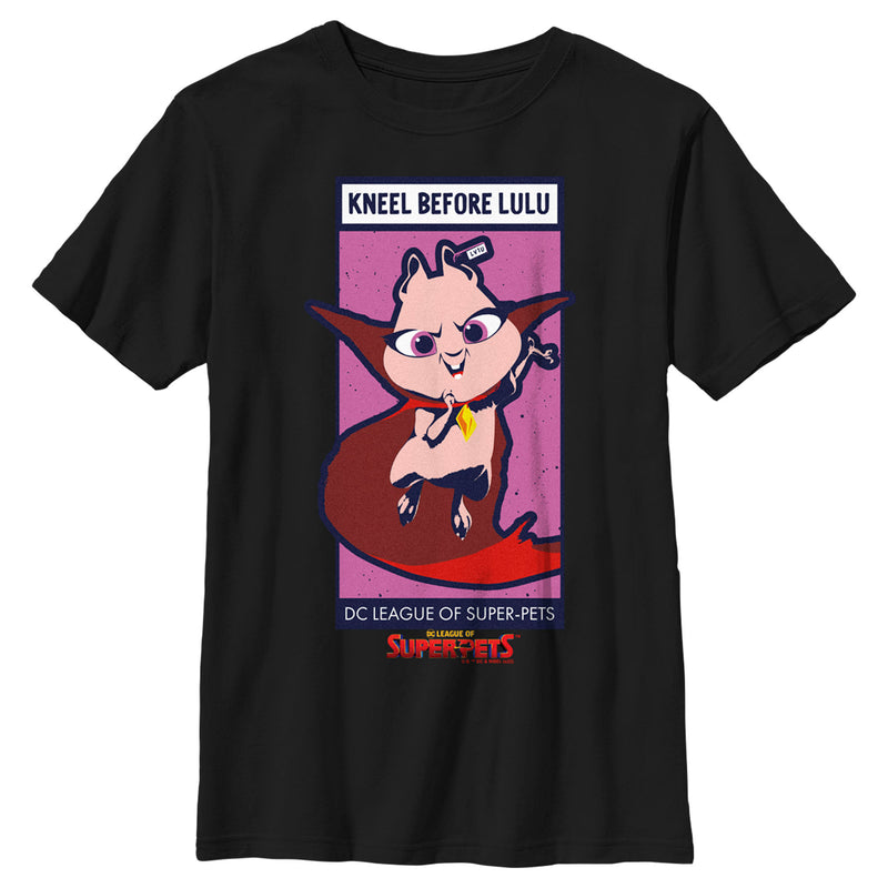 Boy's DC League of Super-Pets Kneel Before Lulu Poster T-Shirt