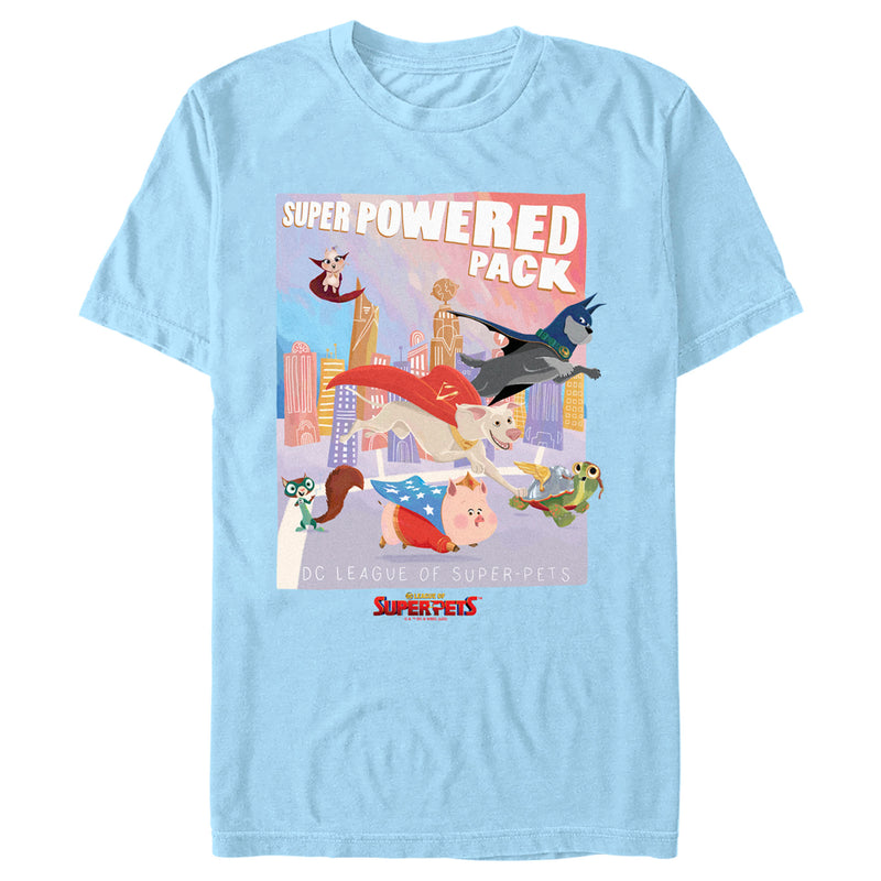 Men's DC League of Super-Pets Powered Pack Poster T-Shirt