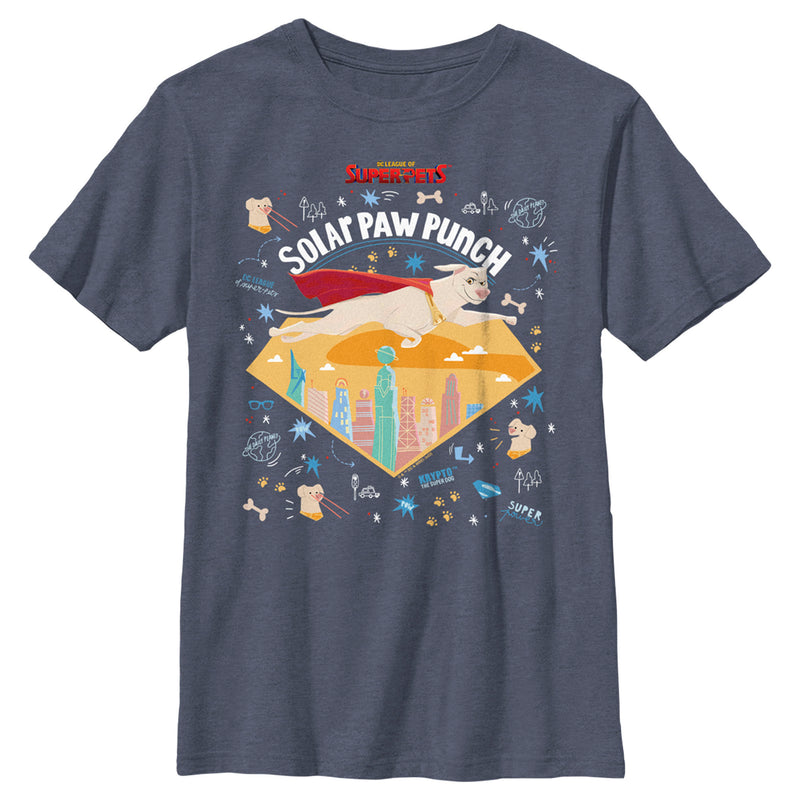 Boy's DC League of Super-Pets Krypto Solar Paw Punch T-Shirt