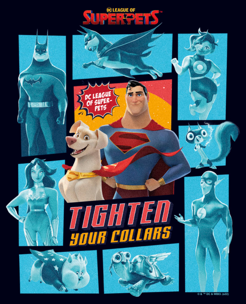 Women's DC League of Super-Pets Tighten Your Collars Panels T-Shirt