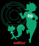 Women's DC League of Super-Pets Green Lantern and Chip Silhouettes T-Shirt