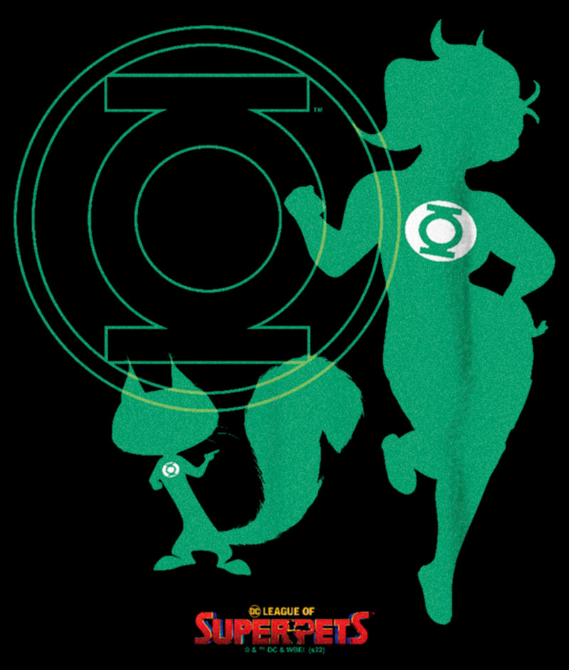 Boy's DC League of Super-Pets Green Lantern and Chip Silhouettes T-Shirt