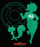 Junior's DC League of Super-Pets Green Lantern and Chip Silhouettes Racerback Tank Top