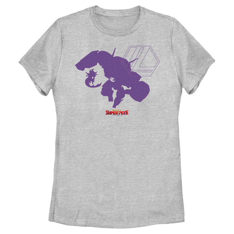 Women's DC League of Super-Pets Lex Luthor and Lulu Silhouettes T-Shirt