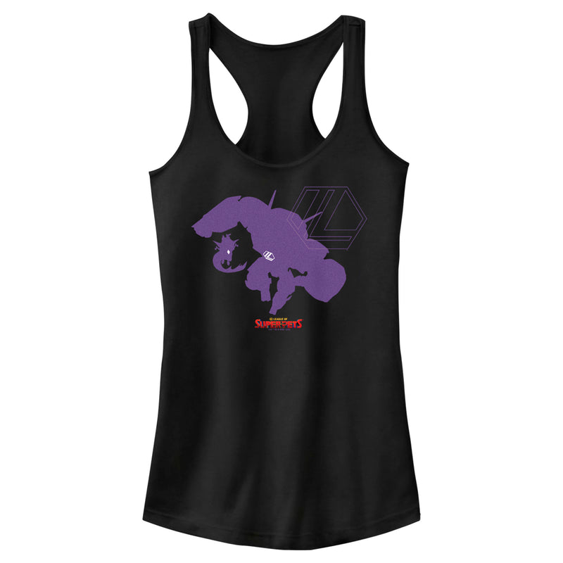 Junior's DC League of Super-Pets Lex Luthor and Lulu Silhouettes Racerback Tank Top