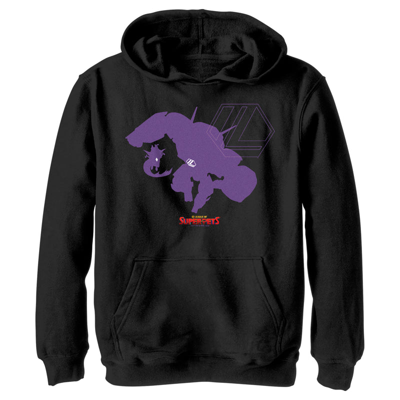 Boy's DC League of Super-Pets Lex Luthor and Lulu Silhouettes Pull Over Hoodie