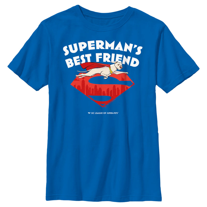 Boy's DC League of Super-Pets Superman's Best Friend Flying Krypto T-Shirt