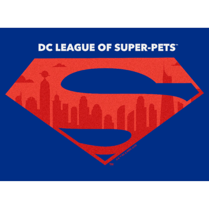 Junior's DC League of Super-Pets Skyline Superman Crest T-Shirt