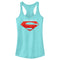 Junior's DC League of Super-Pets Skyline Superman Crest Racerback Tank Top