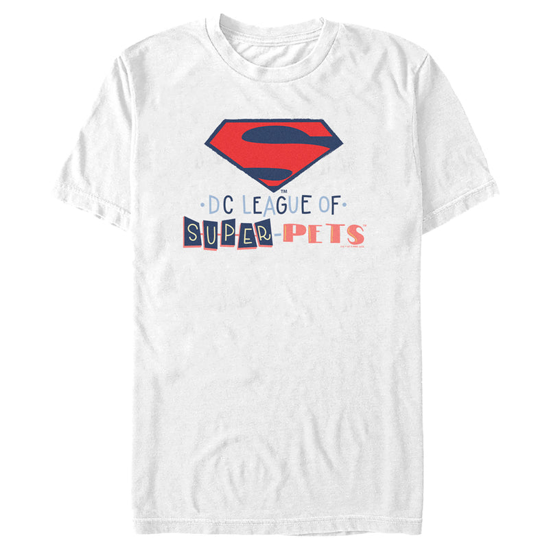 Men's DC League of Super-Pets Superman Logo Cutouts T-Shirt