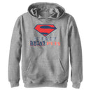 Boy's DC League of Super-Pets Superman Logo Cutouts Pull Over Hoodie