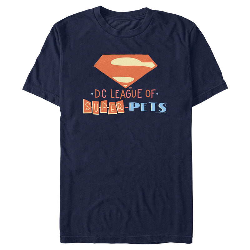 Men's DC League of Super-Pets Superman Emblem Cutouts T-Shirt