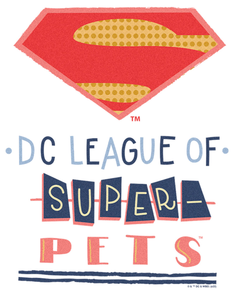 Men's DC League of Super-Pets Dotted Superman Crest T-Shirt