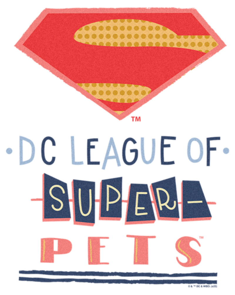 Junior's DC League of Super-Pets Dotted Superman Crest T-Shirt